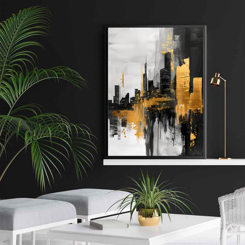 Canvas Painting - Abstract City