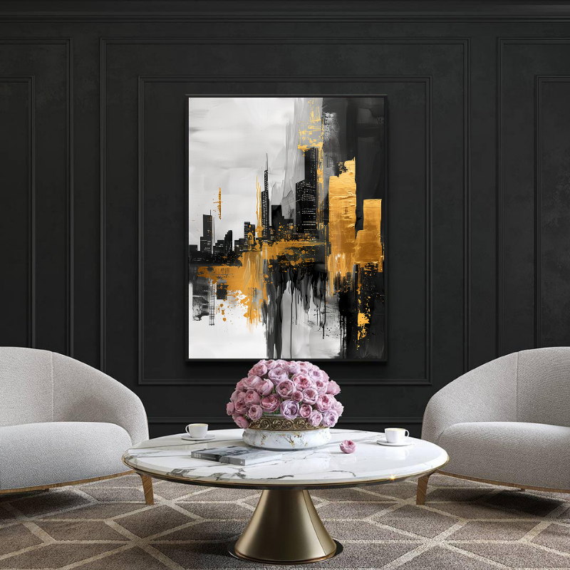 Canvas Painting - Abstract City