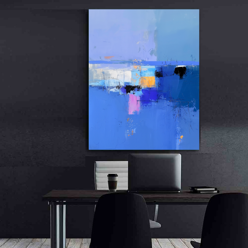 Canvas Painting - Blue Mood Abstract Art