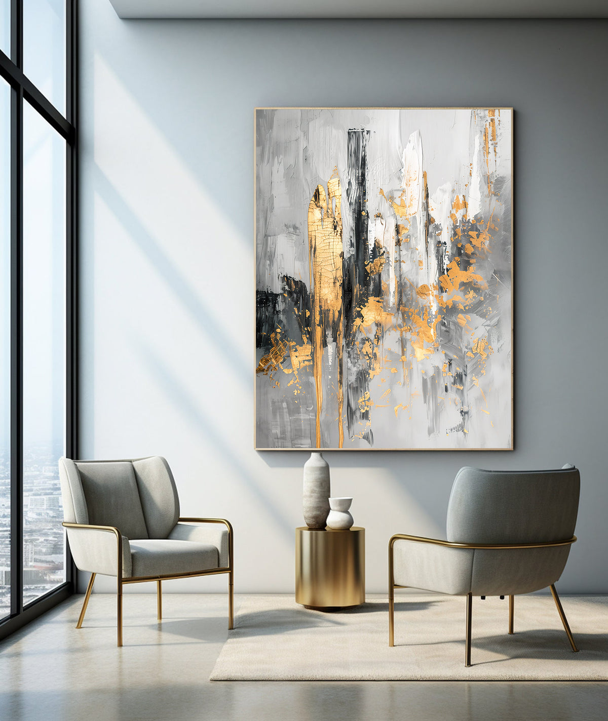 Canvas Painting - Abstract City