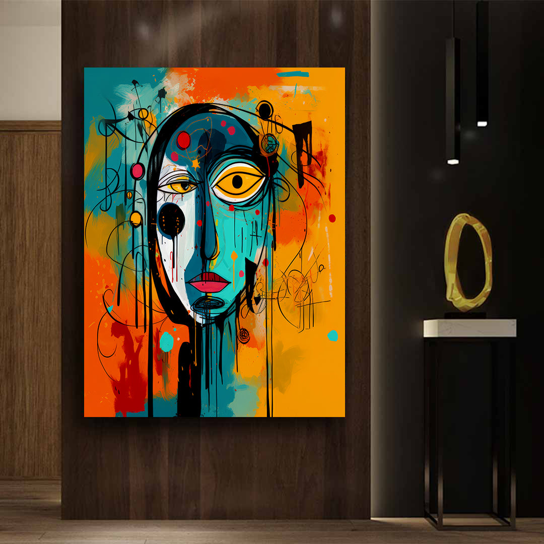 Canvas Painting - Multicolor Abstract Portrait