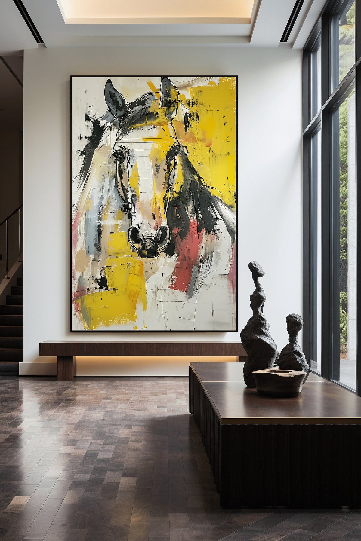 Canvas Painting - Horse Portrait Abstract