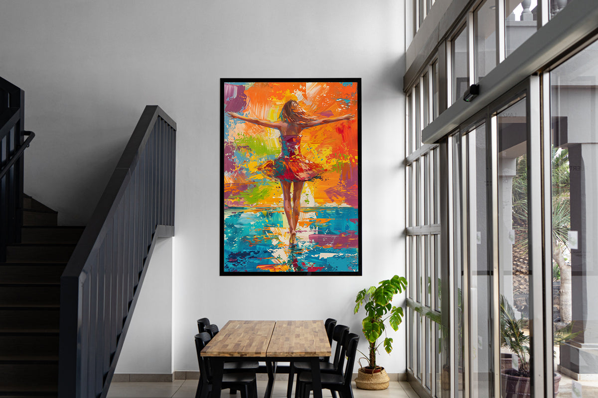 Canvas Painting - Colorful Ballerina