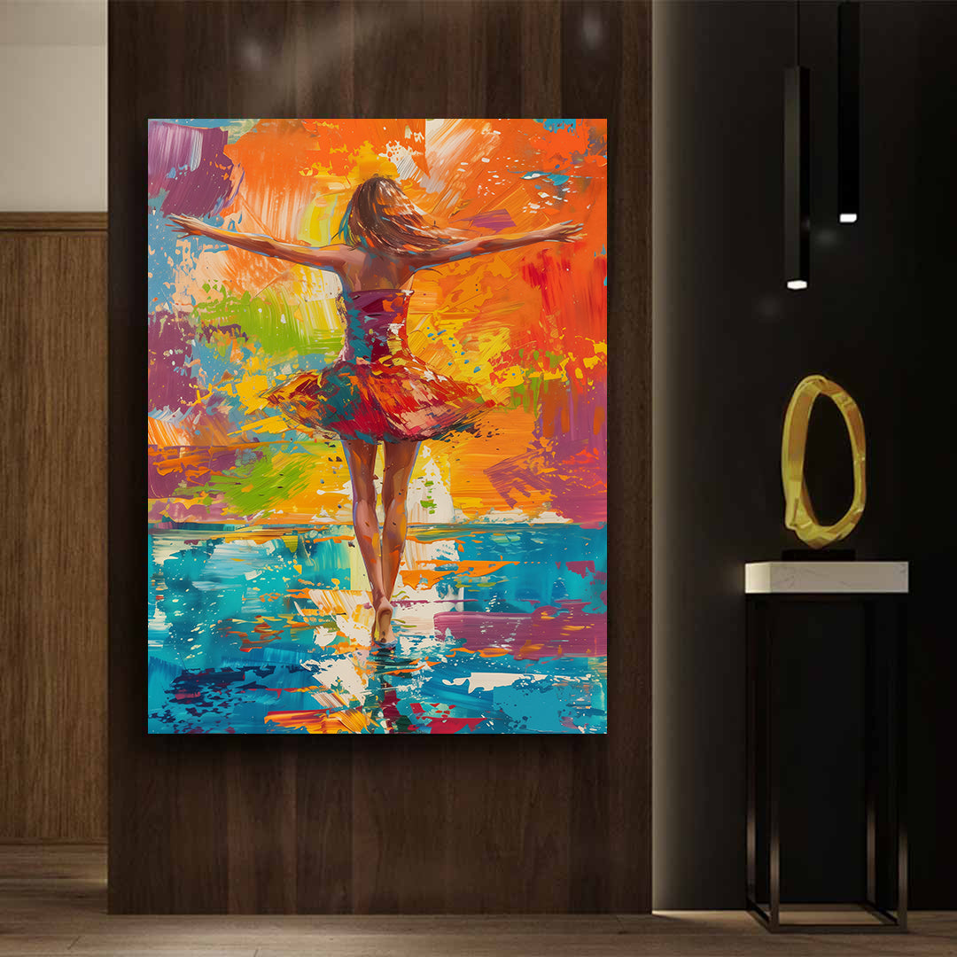 Canvas Painting - Colorful Ballerina