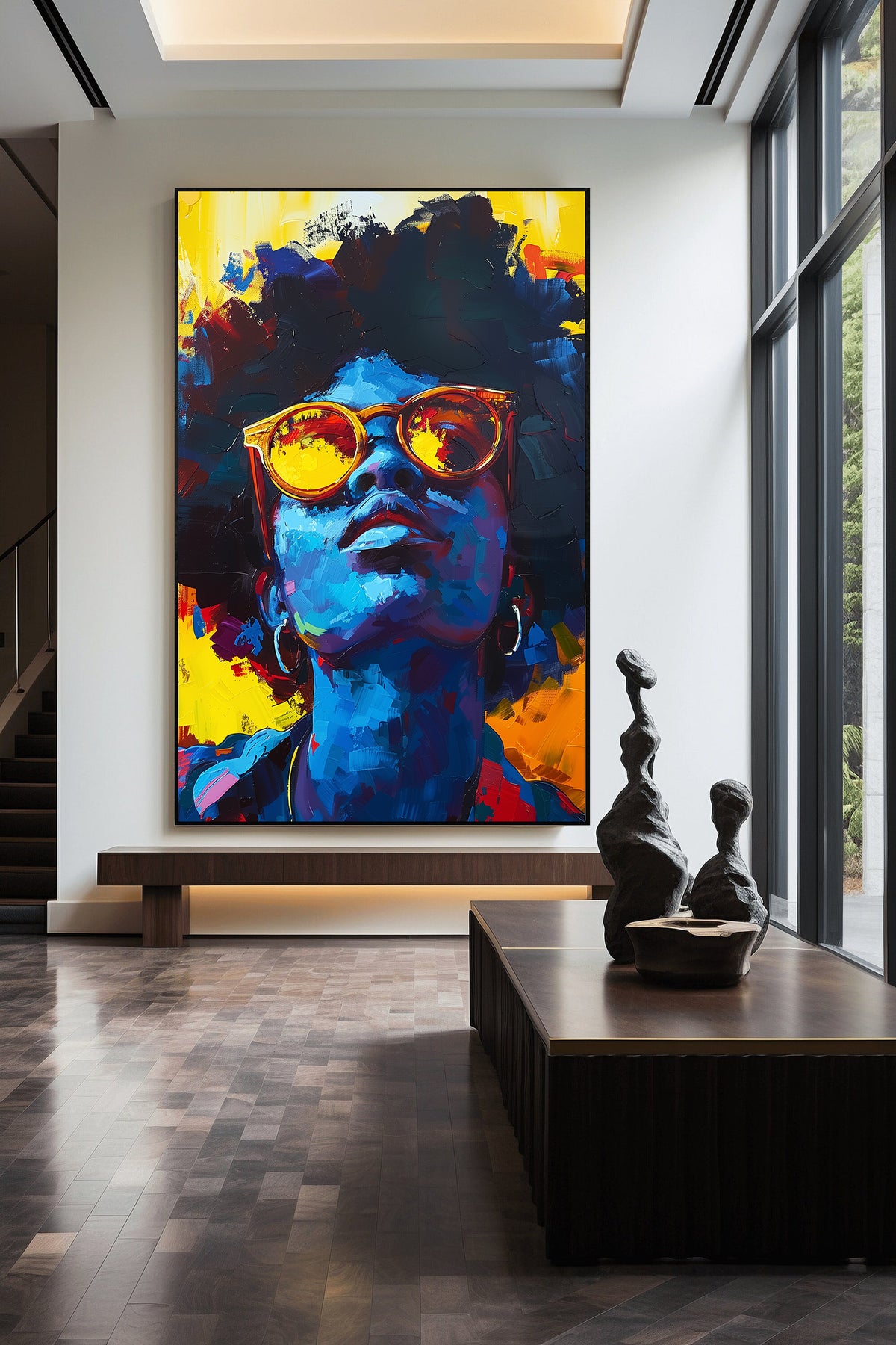 Tablou Canvas - Portret Femeie Cu Ochelari