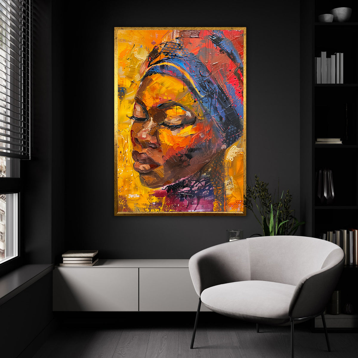 Canvas Painting - African Woman Portrait