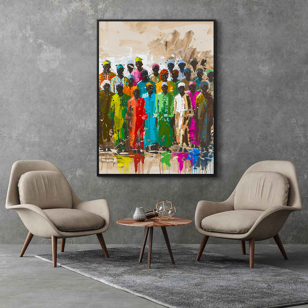 Canvas Painting - African People