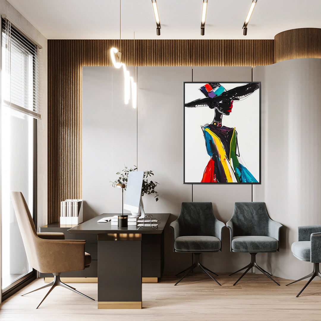 Tablou Canvas - Femeie cu Palarie