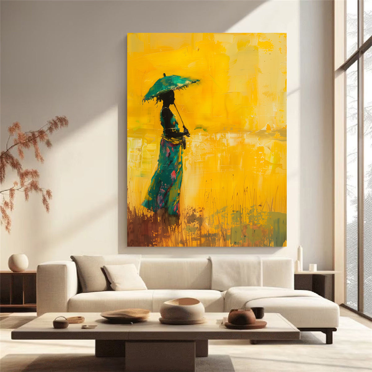 Tablou Canvas - Femeie Cu Umbrela