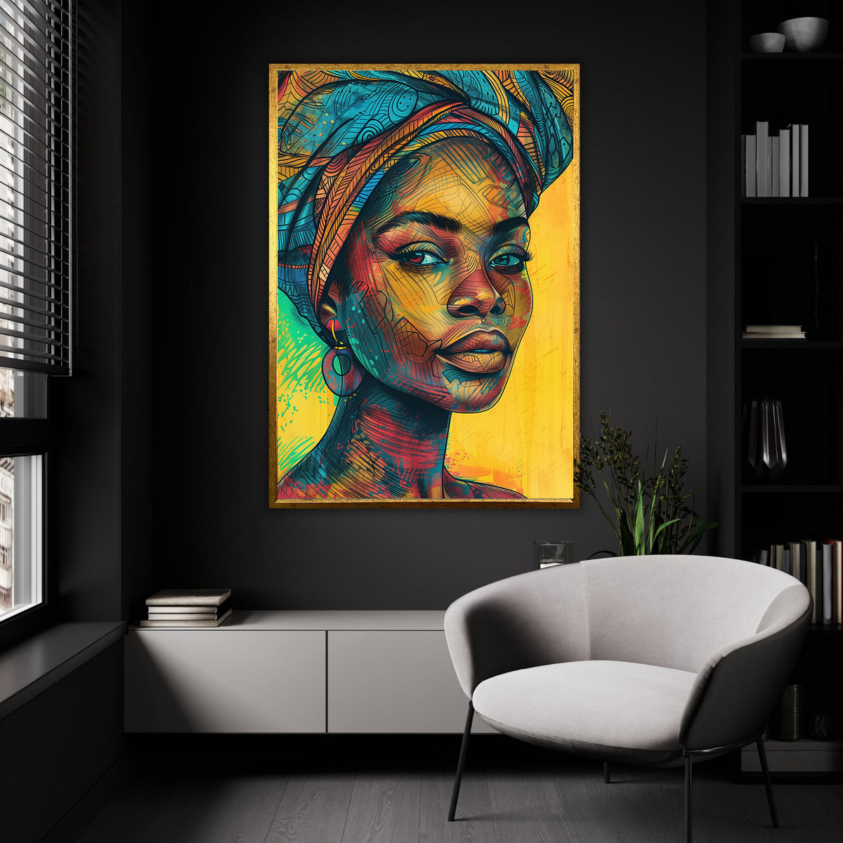 Платно Картина - Портрет на Африканска Жена