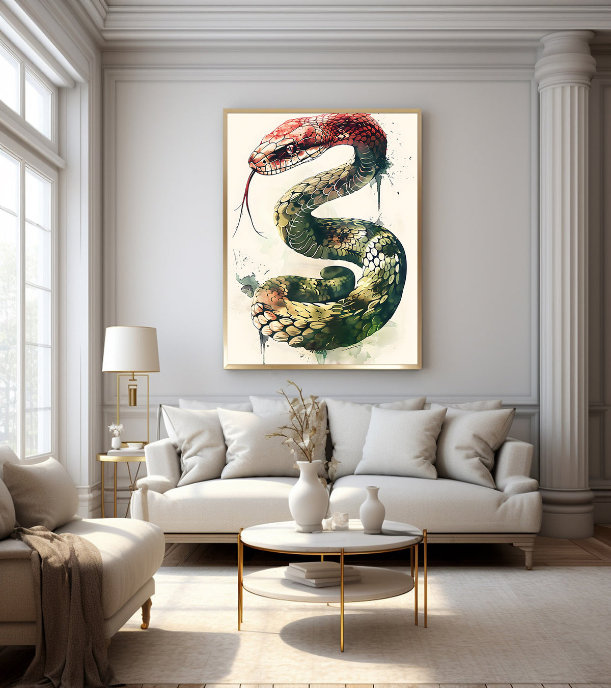 Canvas Painting - Multicolored Snake