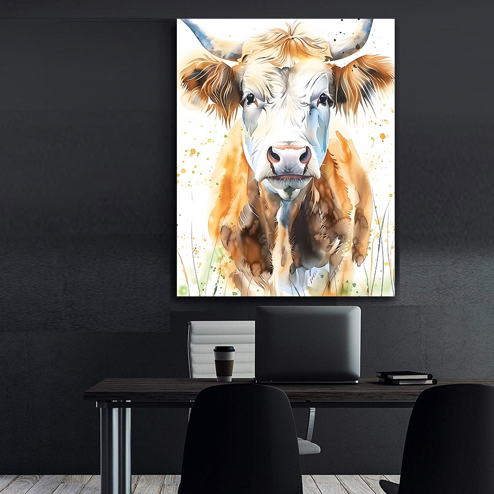 Canvas Painting - Cow Portrait