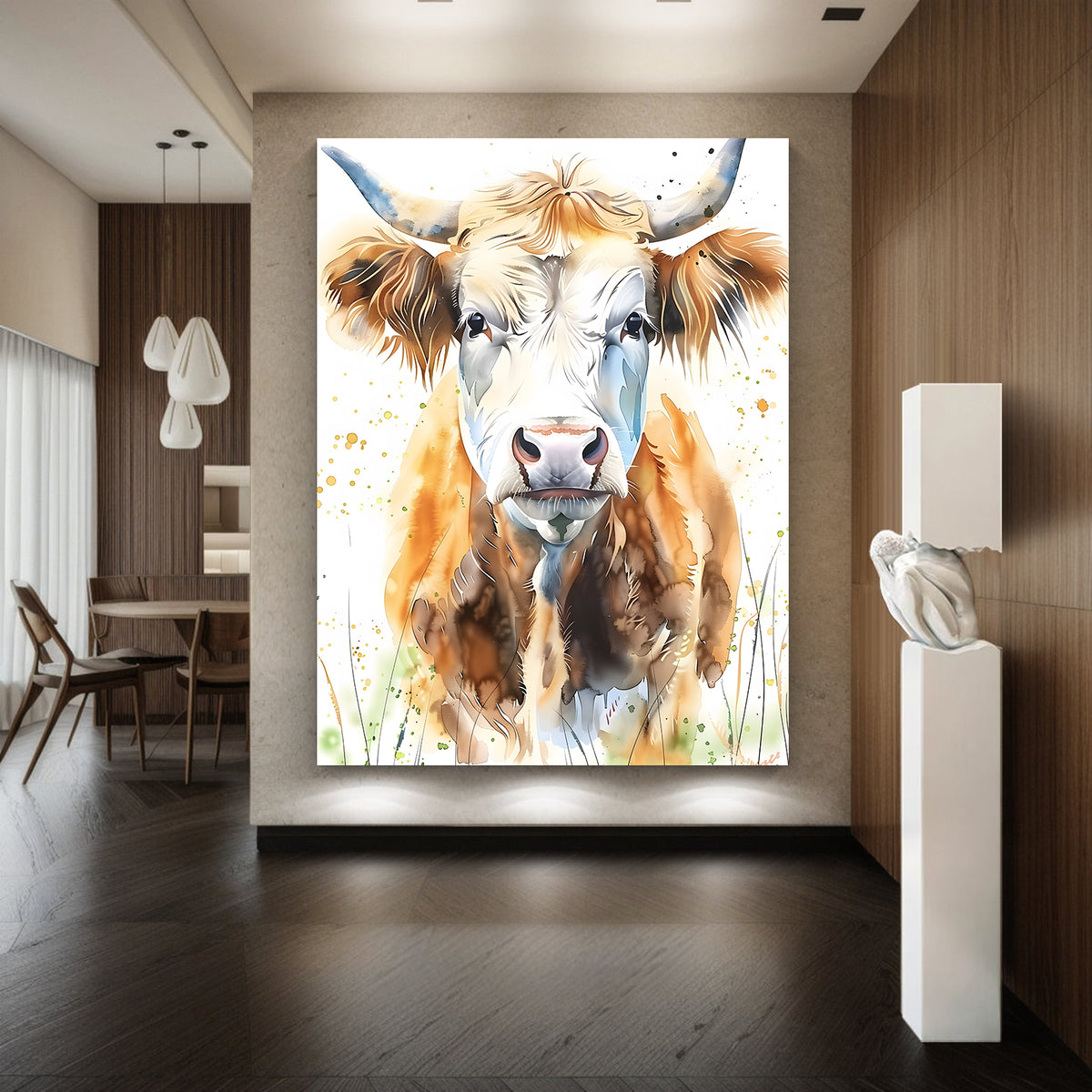 Canvas Painting - Cow Portrait