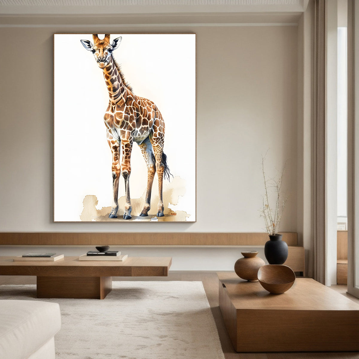 Canvas Painting - African Giraffe