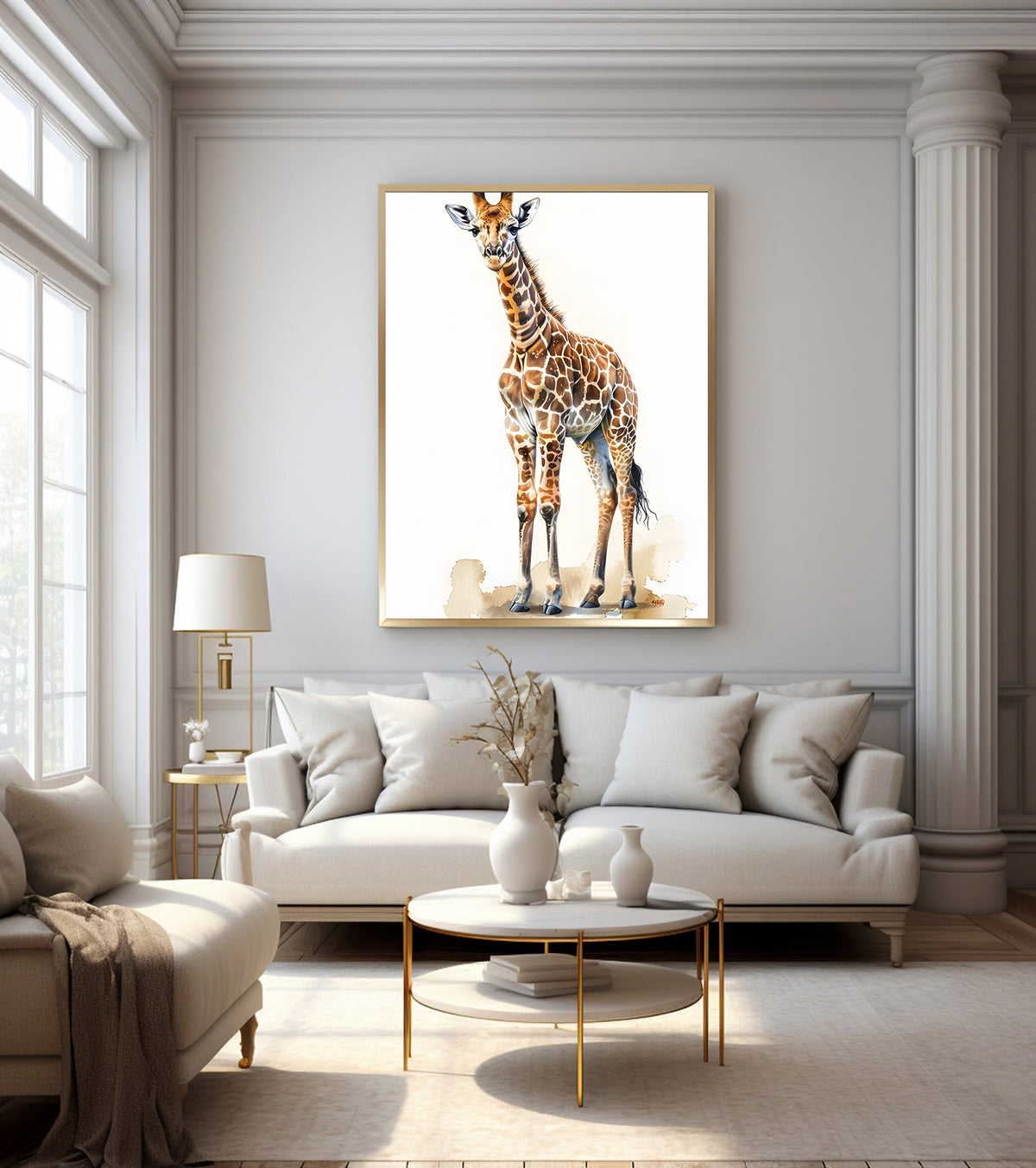 Canvas Painting - African Giraffe