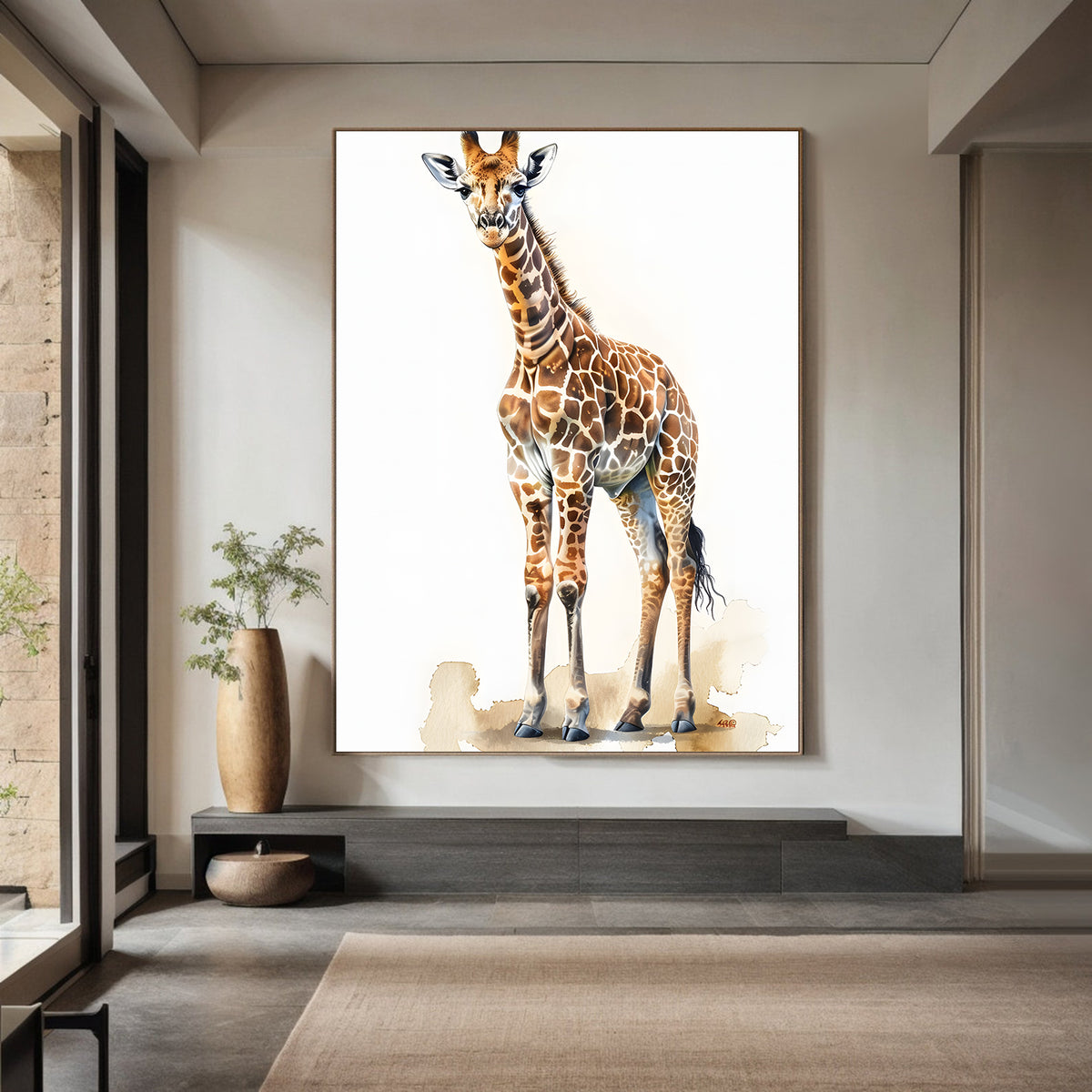 Canvas Painting - African Giraffe