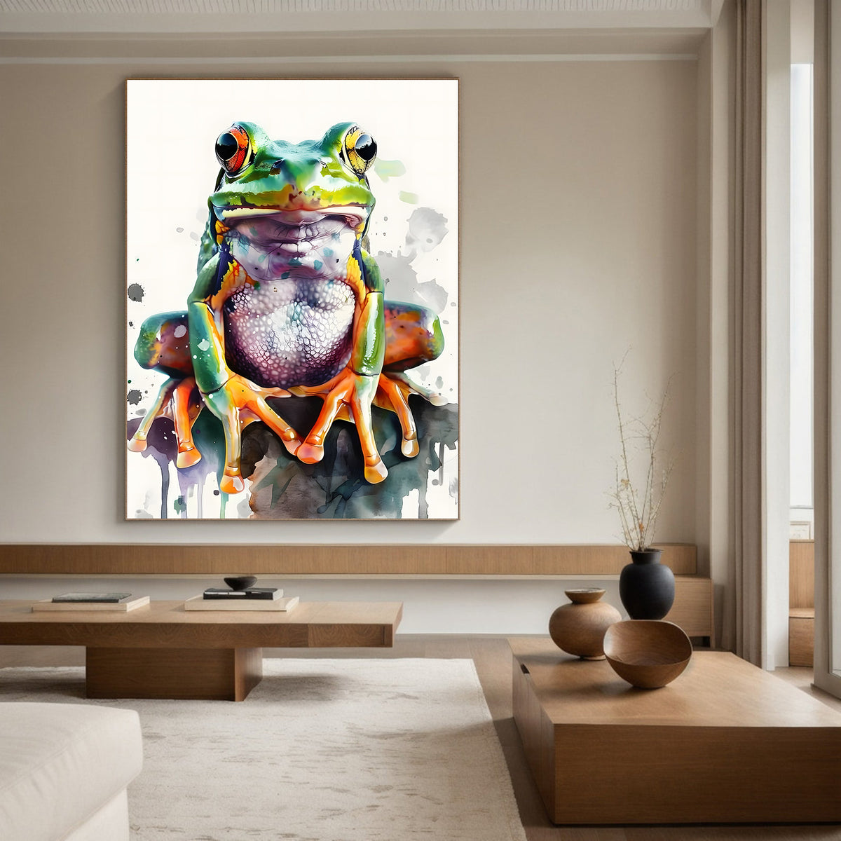 Canvas Painting - Multicolored Frog