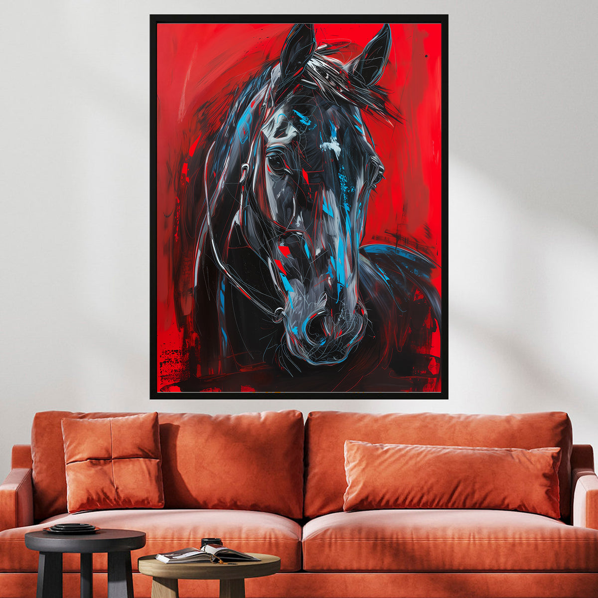 Canvas Painting - Black Stallion