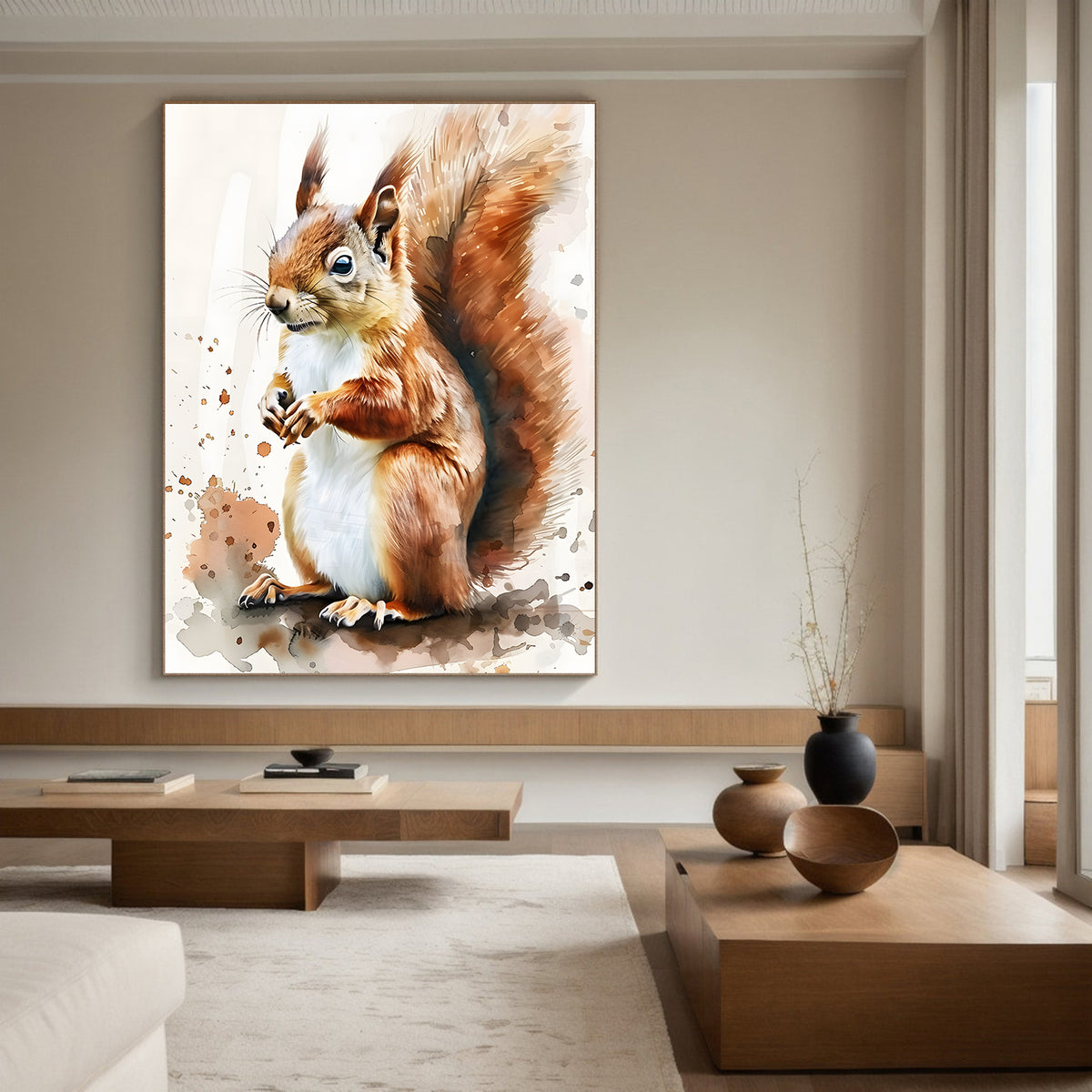 Canvas Painting - Red Squirrel