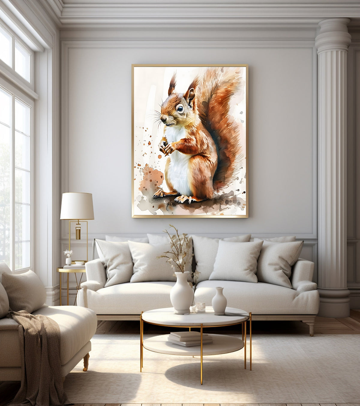 Canvas Painting - Red Squirrel