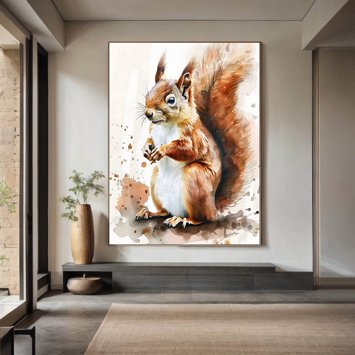 Canvas Painting - Red Squirrel