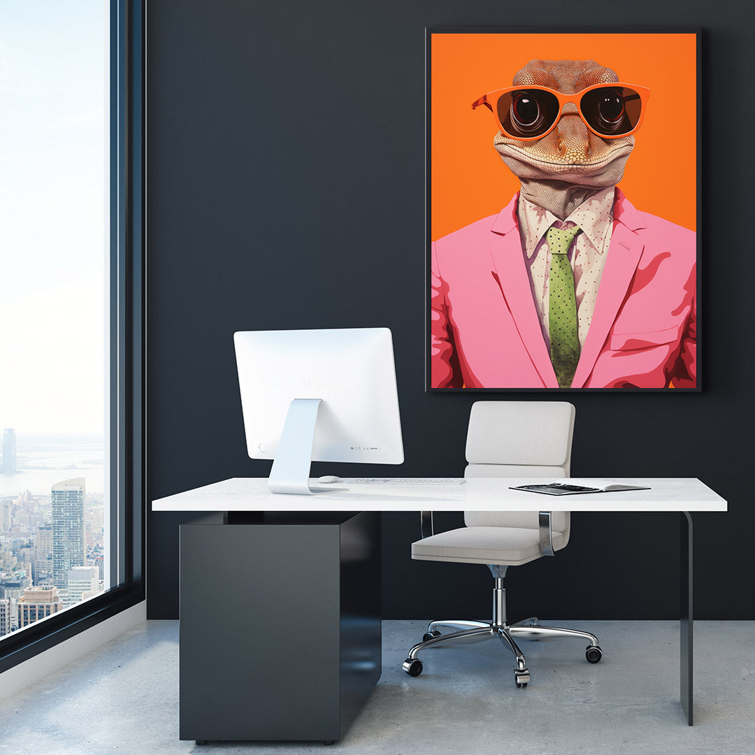 Canvas painting - Businessman Lizard