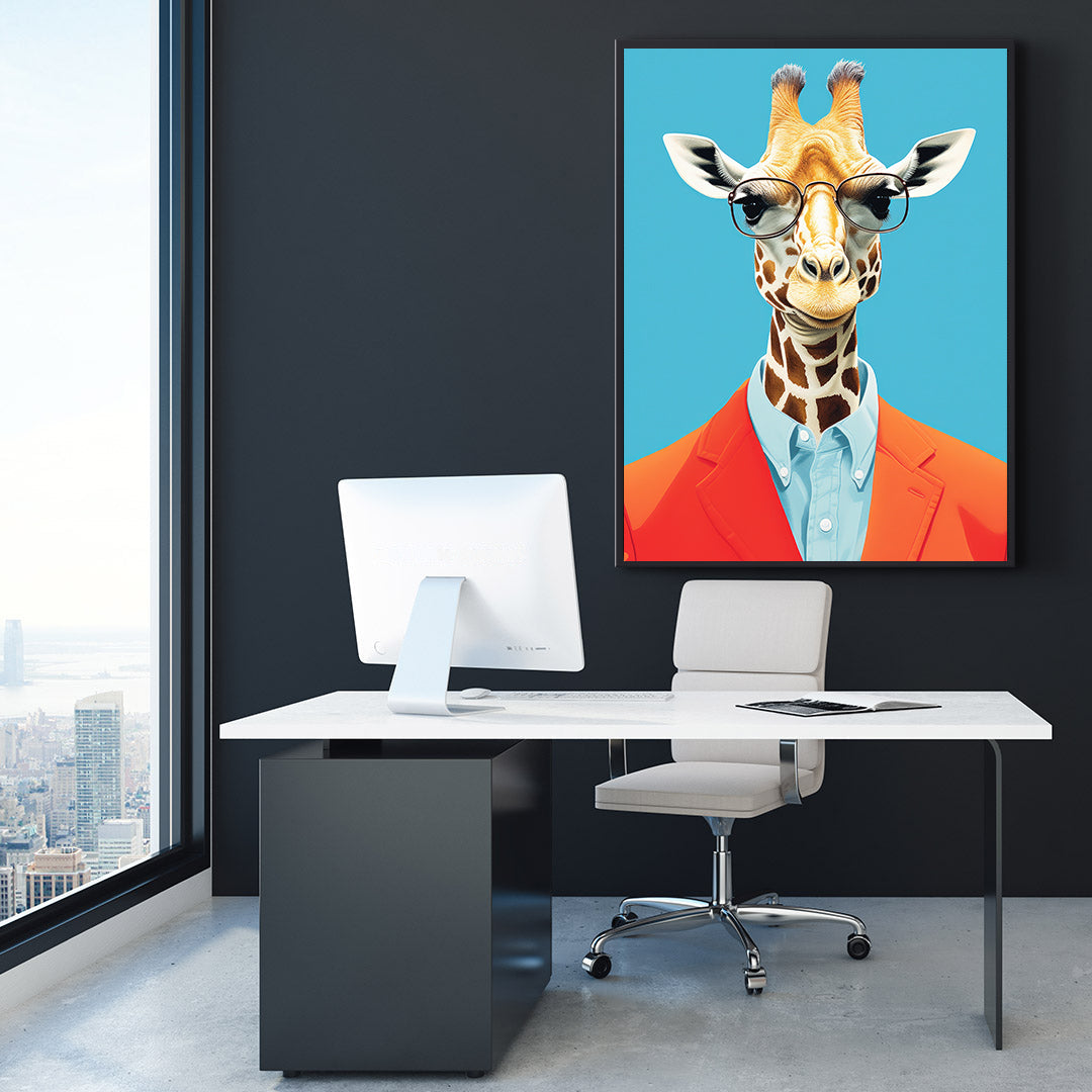 Canvas painting - Businessman Giraffe
