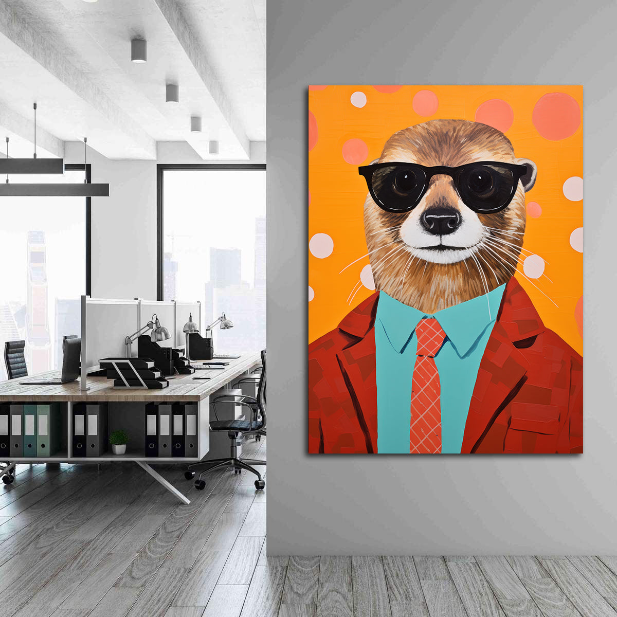 Tablou Canvas - Businessman Otter