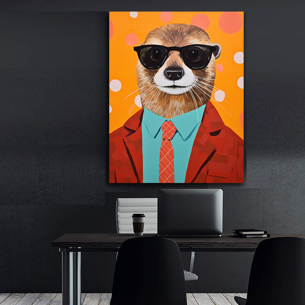 Canvas painting - Businessman Otter