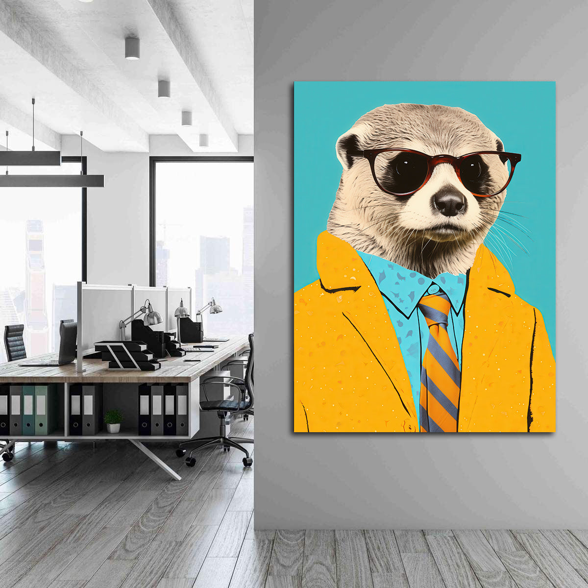 Canvas painting - Businessman Meerkat