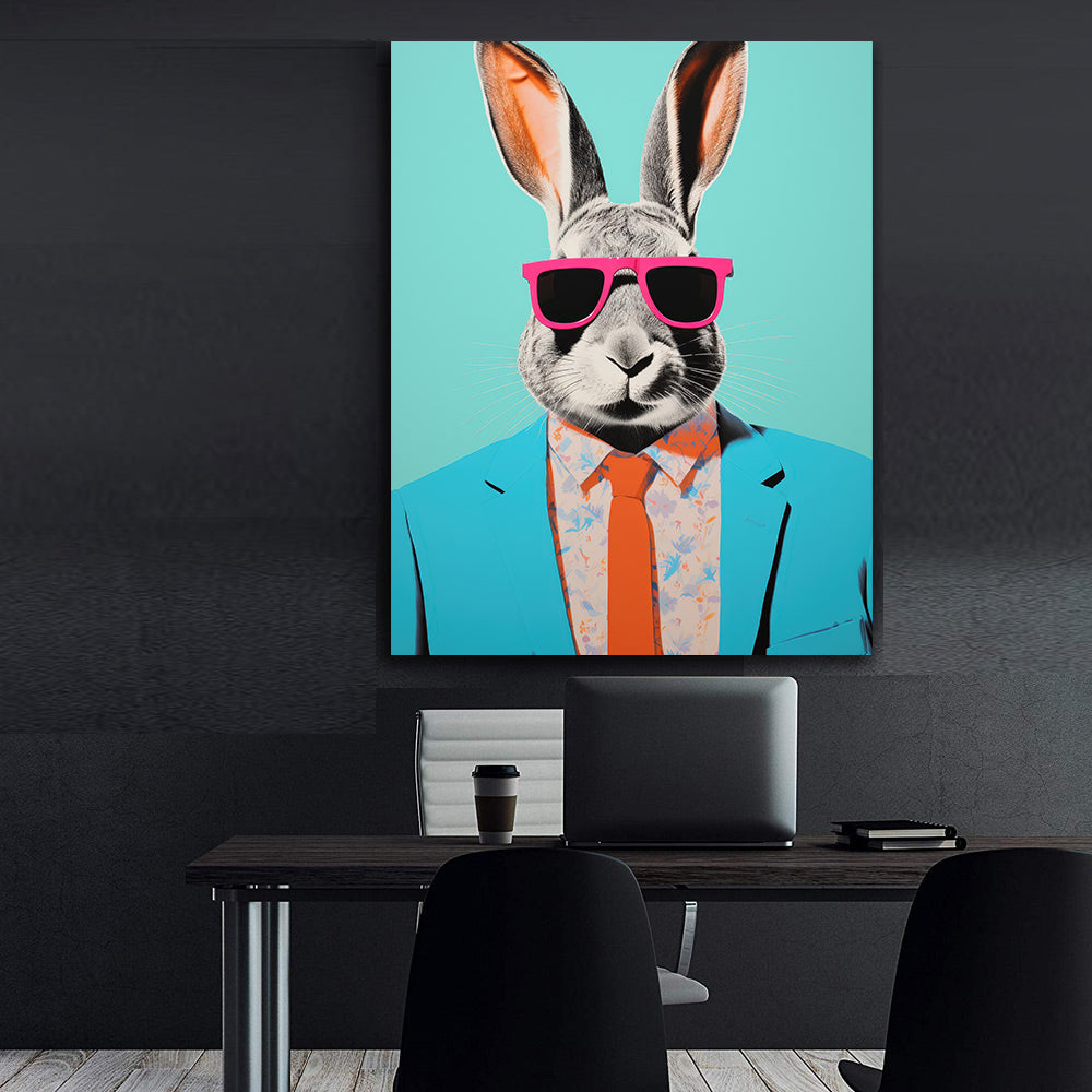Canvas painting - Businessman Bunny