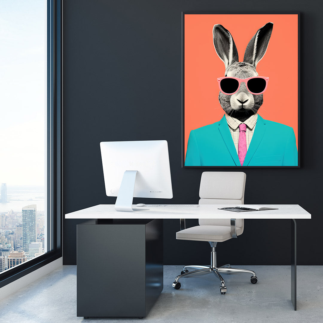 Canvas painting - Businessman Bunny