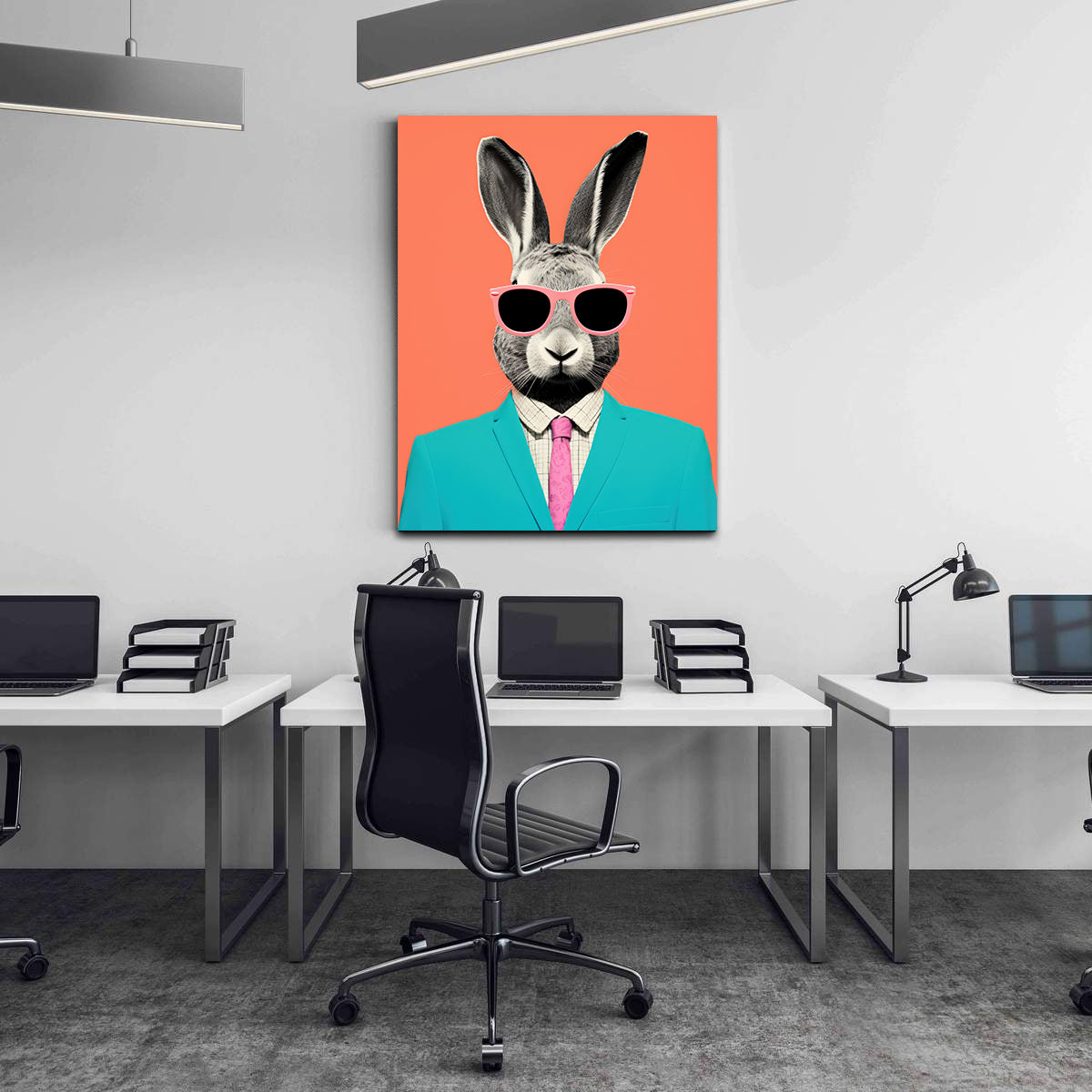 Canvas painting - Businessman Bunny