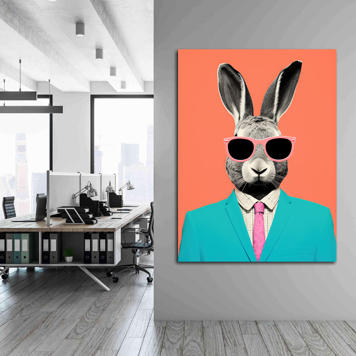 Canvas painting - Businessman Bunny