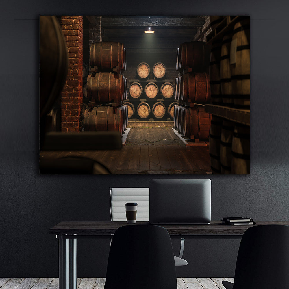 Canvas Painting - Wine Barrels