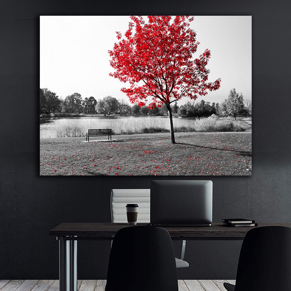 Canvas Painting - Red Tree