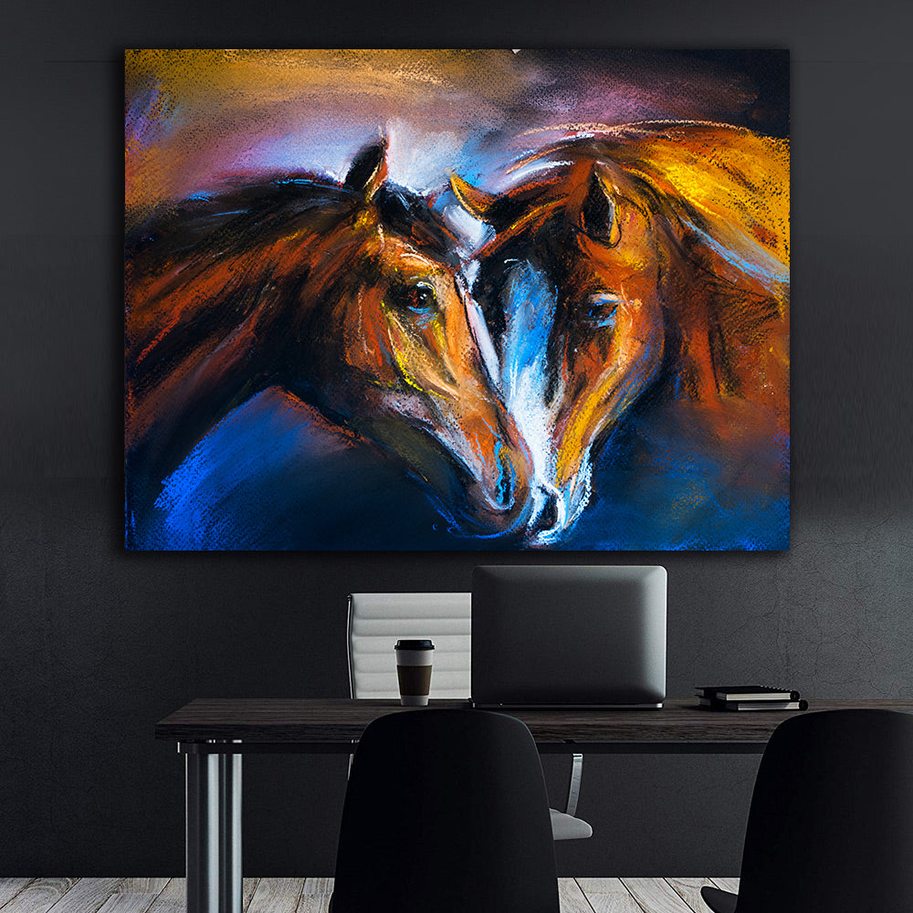 Canvas Painting - Horses in Love