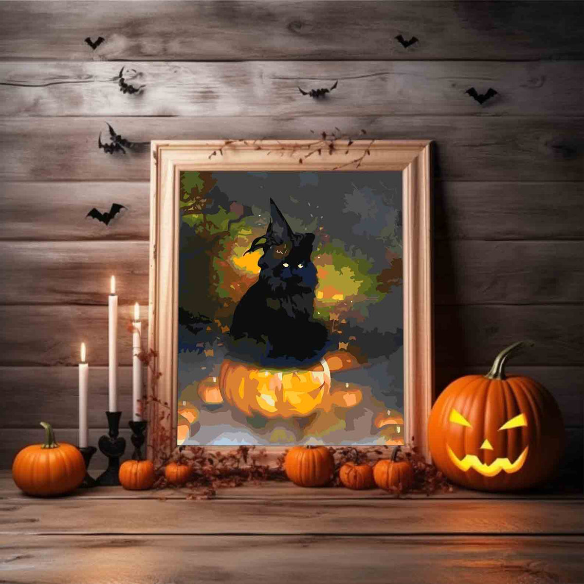 Paint by numbers - Halloween Pumpkin and Cat 3616
