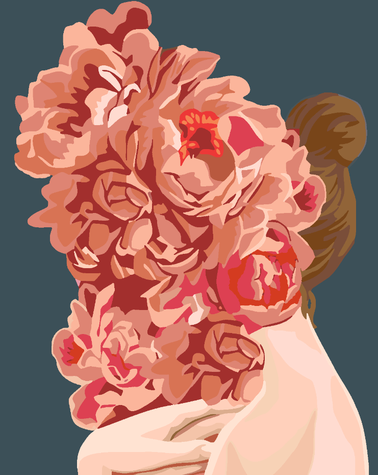 Pictura pe numere - Floral Head 4072