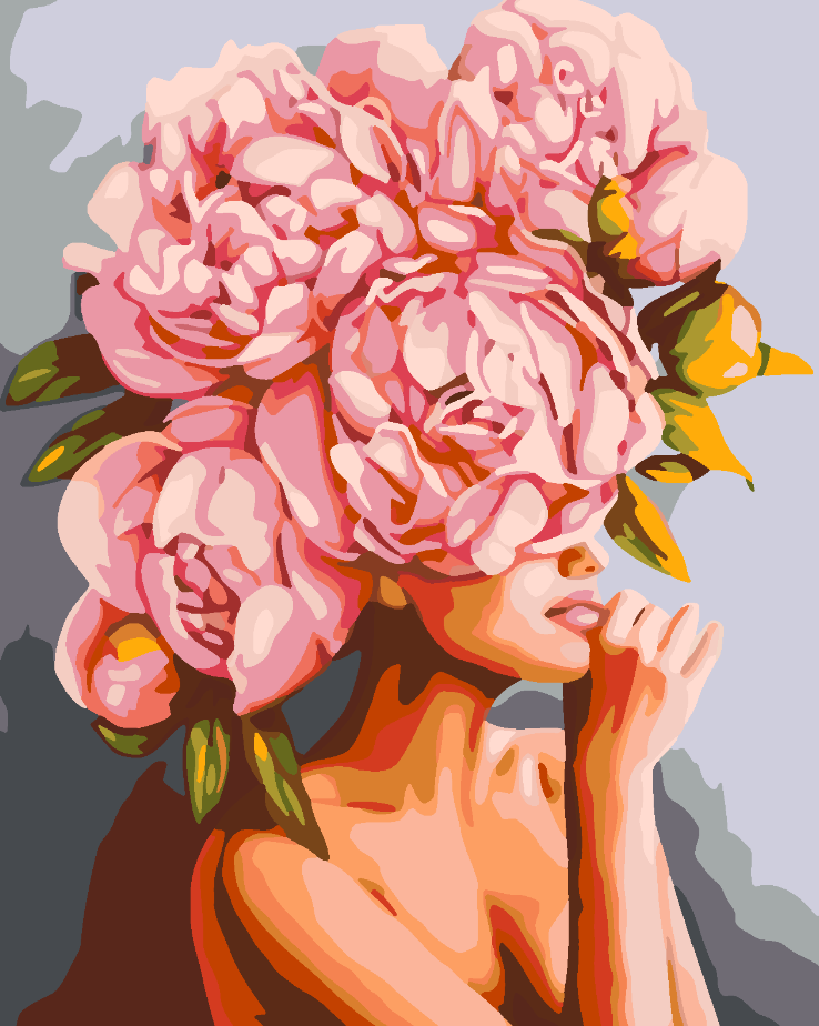 Pictura pe numere - Floral Head 4076