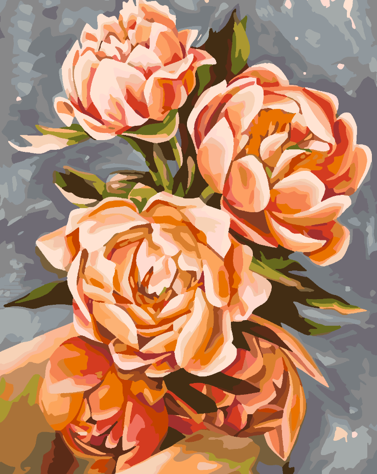 Paint by numbers - Orange Flowers 4077
