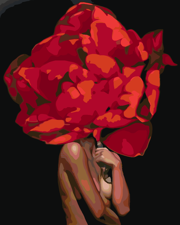 Painting by numbers - Floral Head 4080