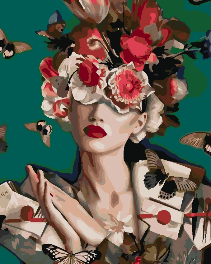 Paint by numbers - Floral Head 4087
