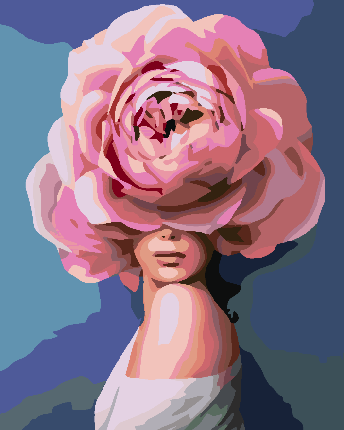Paint by numbers - Floral Head 4092