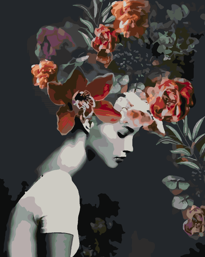 Paint by numbers - Floral Head 4094