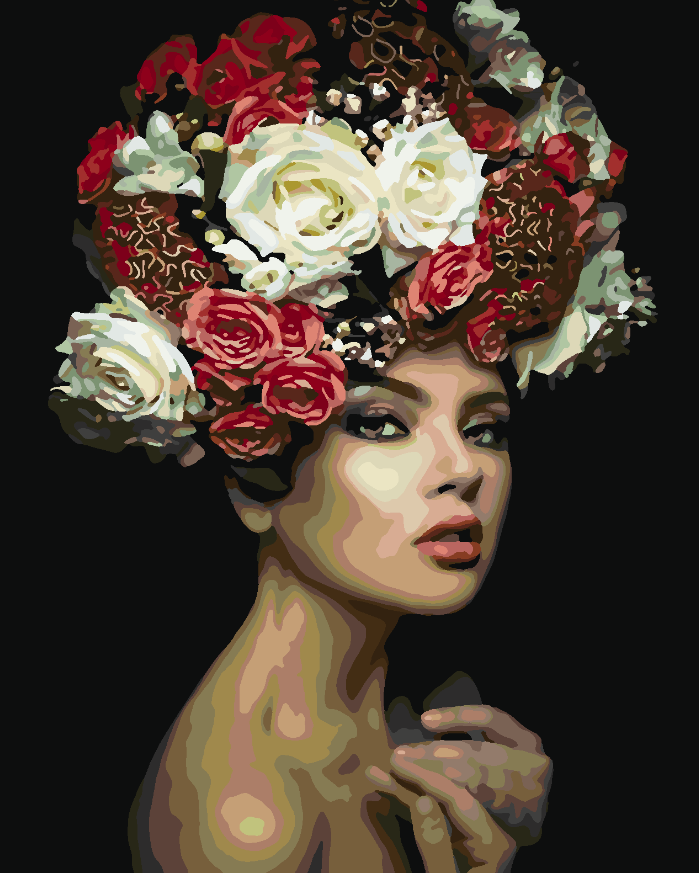 Paint by numbers - Floral Head 4095