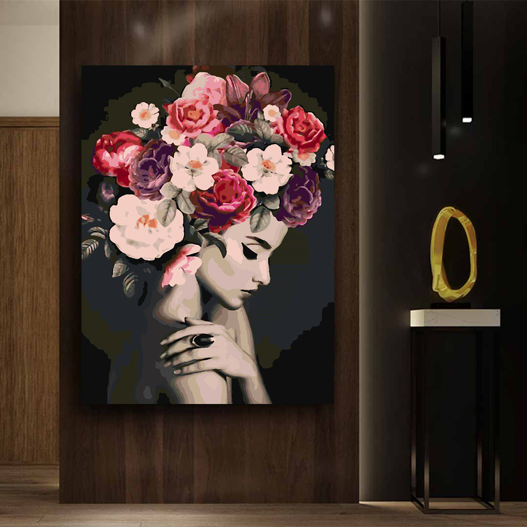 Painting by numbers - Floral Head 4096