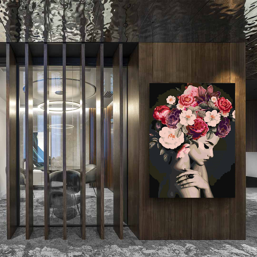 Painting by numbers - Floral Head 4096