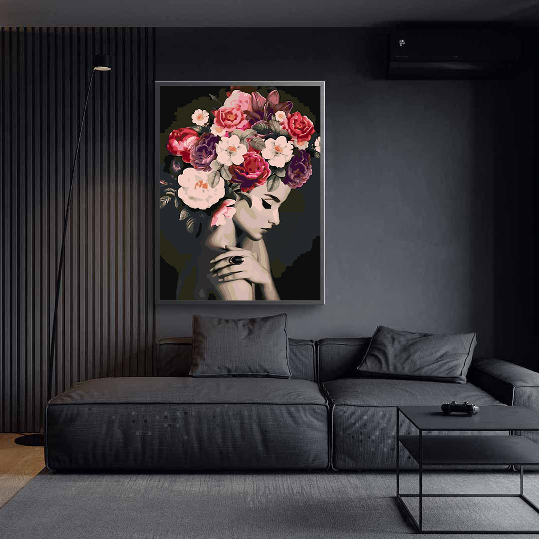 Painting by numbers - Floral Head 4096