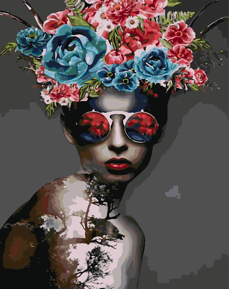 Paint by numbers - Floral Head 4102